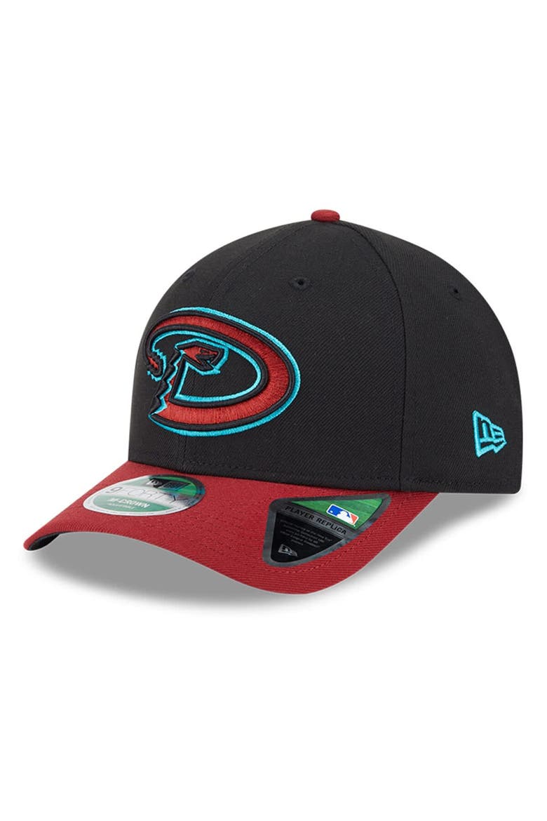 Men's New Era  Black/Red Arizona Diamondbacks Player Replica 9FORTY Adjustable Hat, Main, color, Black