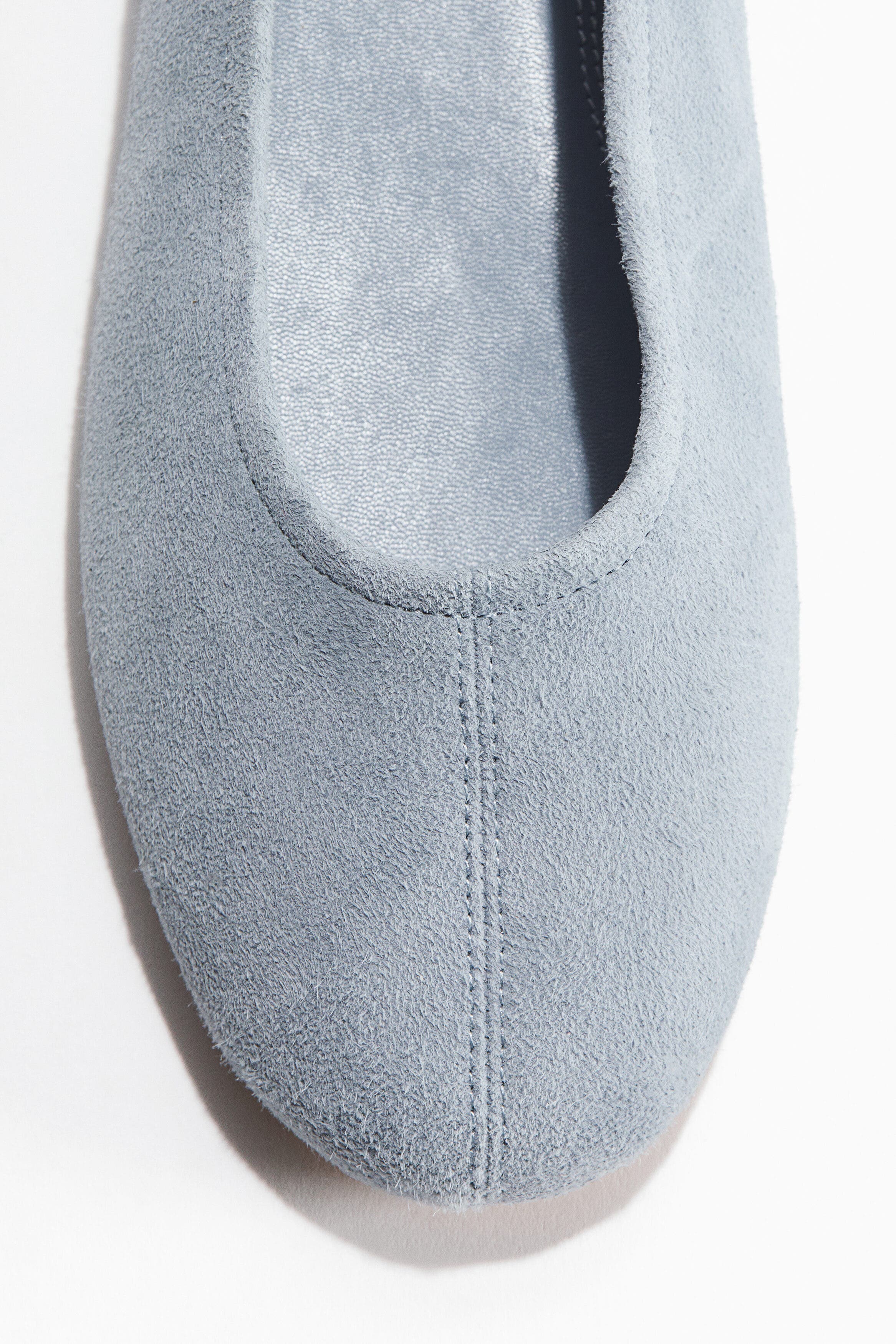 H&M Suede Ballet Flats, Alternate, color, Light Dusty Blue