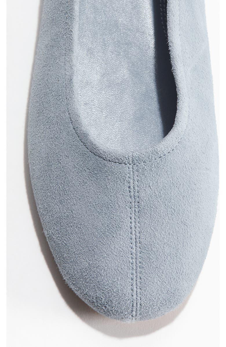H&M Suede Ballet Flats, Alternate, color, Light Dusty Blue