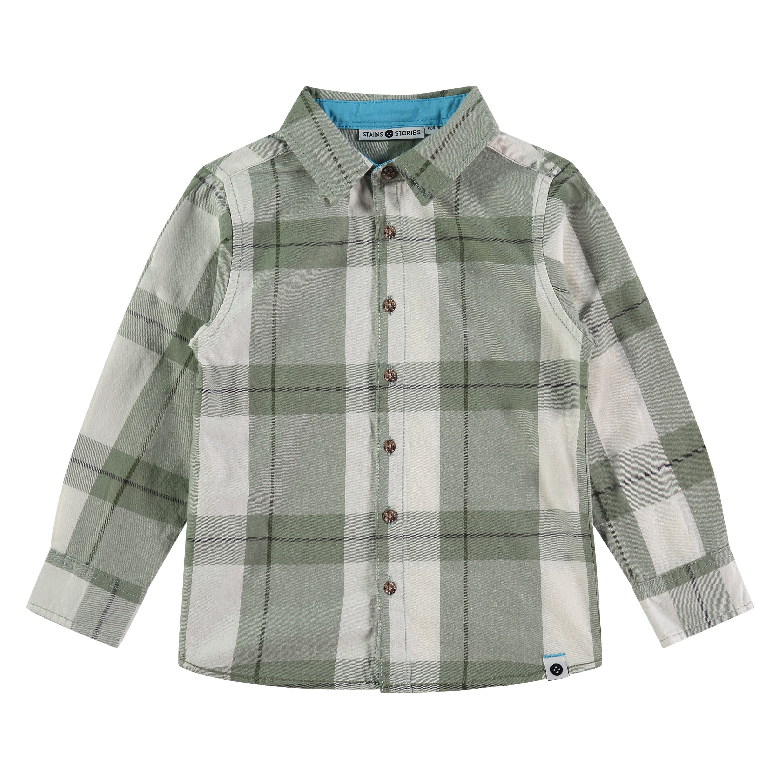 Stains And Stories By Babyface Kids'  Check Pattern Button Up Shirt In Multi
