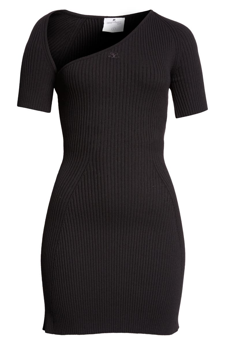 Courrèges Slash Rib Sweater Dress, Alternate, color,