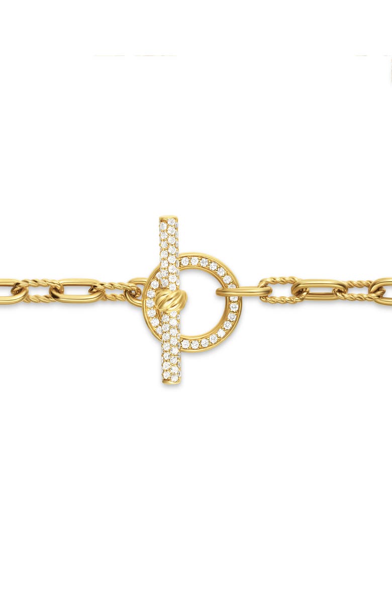 David Yurman Madison<sup>®</sup> Pavé Toggle Chain Bracelet in 18K Yellow Gold with Diamonds, 3mm, Alternate, color, 18K Gold