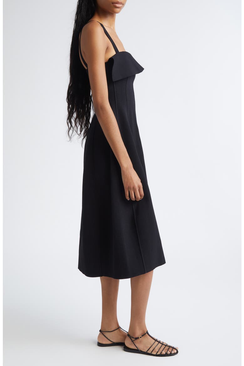 Blanca Compact Stitch Fit & Flare Sweater Dress, Alternate, color, BLACK