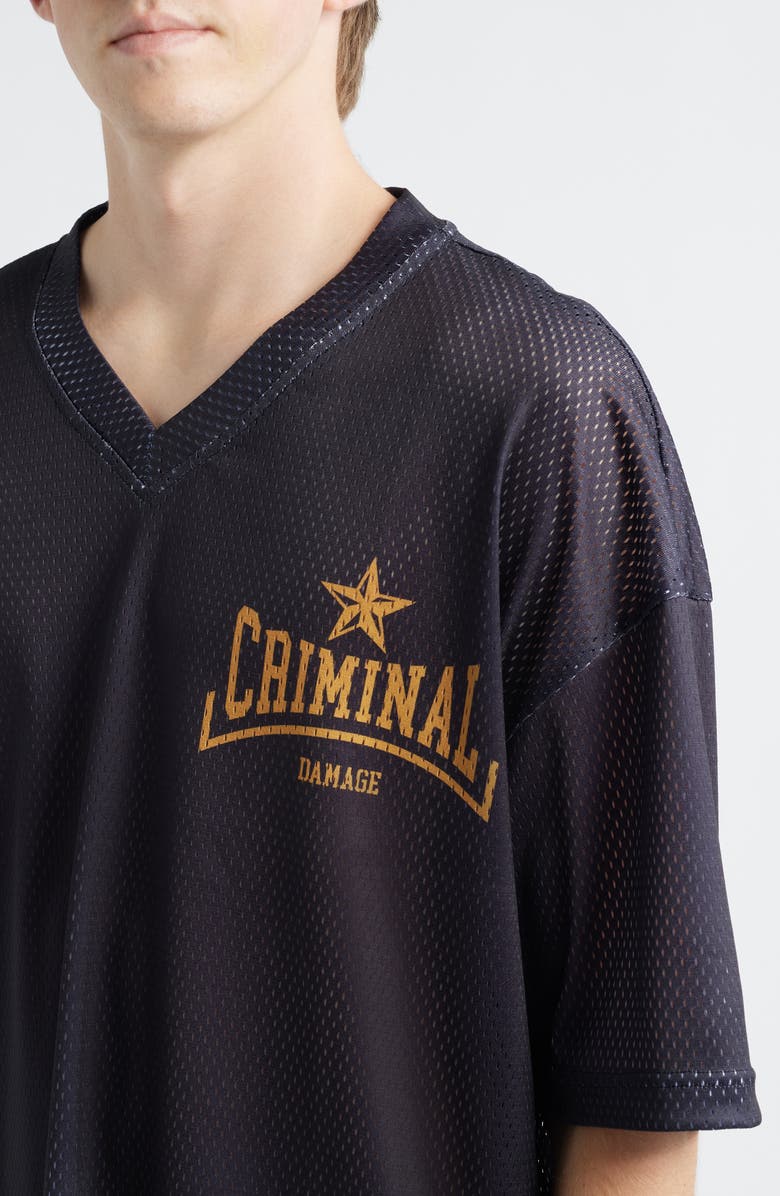 CRIMINAL DAMAGE Blake Mesh Graphic T-Shirt, Alternate, color, Black/Mustard