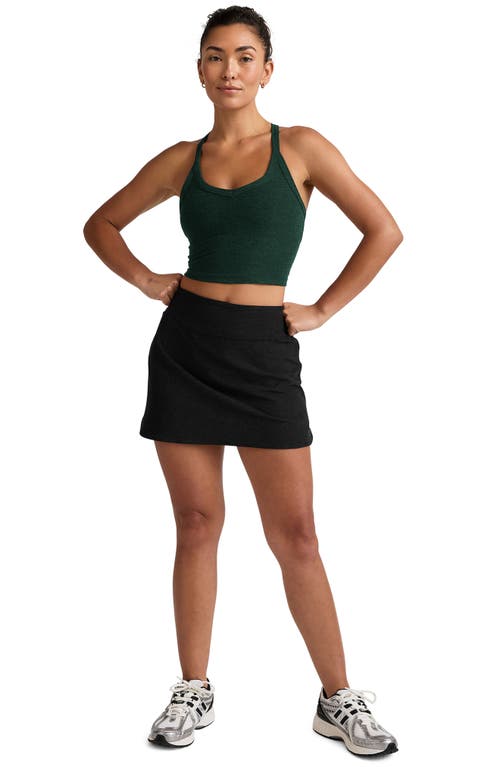 Beyond Yoga Spacedye On The Up Cropped Tank Dark Spruce Green Heather In Green