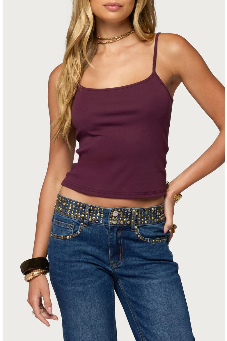 Deana Stretch Cotton Tank, Main, color, PURPLE