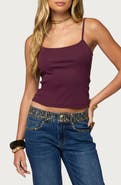 EDIKTED Deana Stretch Cotton Tank
