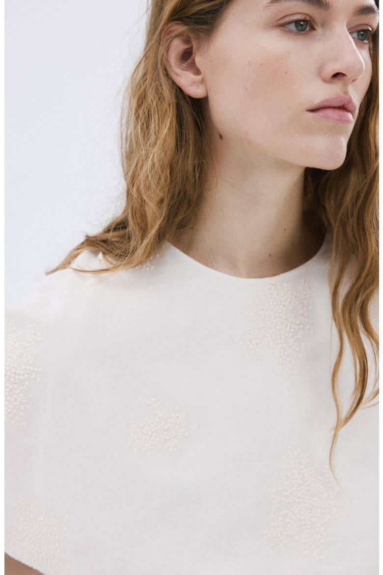 Embroidered Top, Alternate, color, ECRU