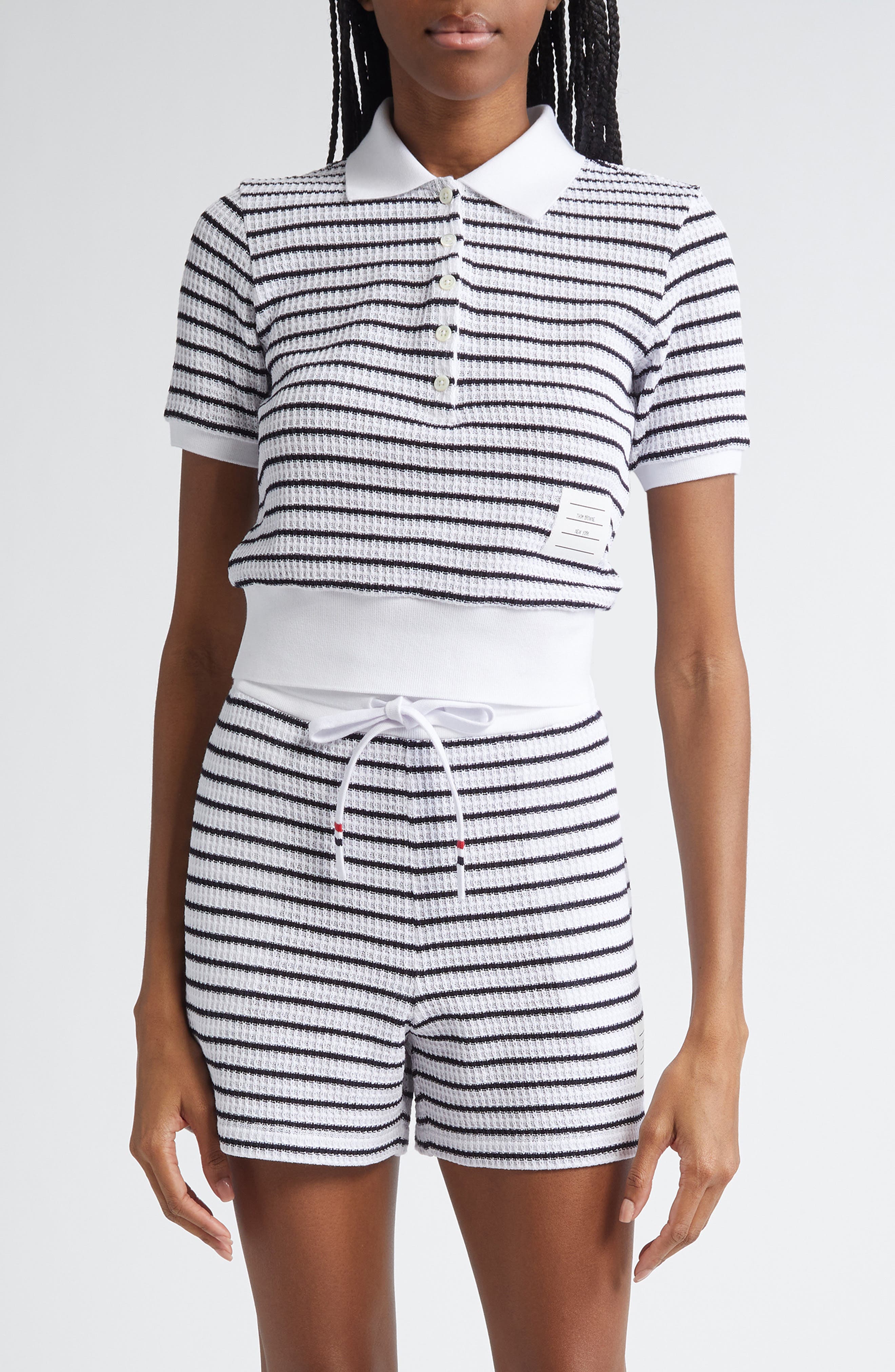 Stripe Cotton Knit Polo