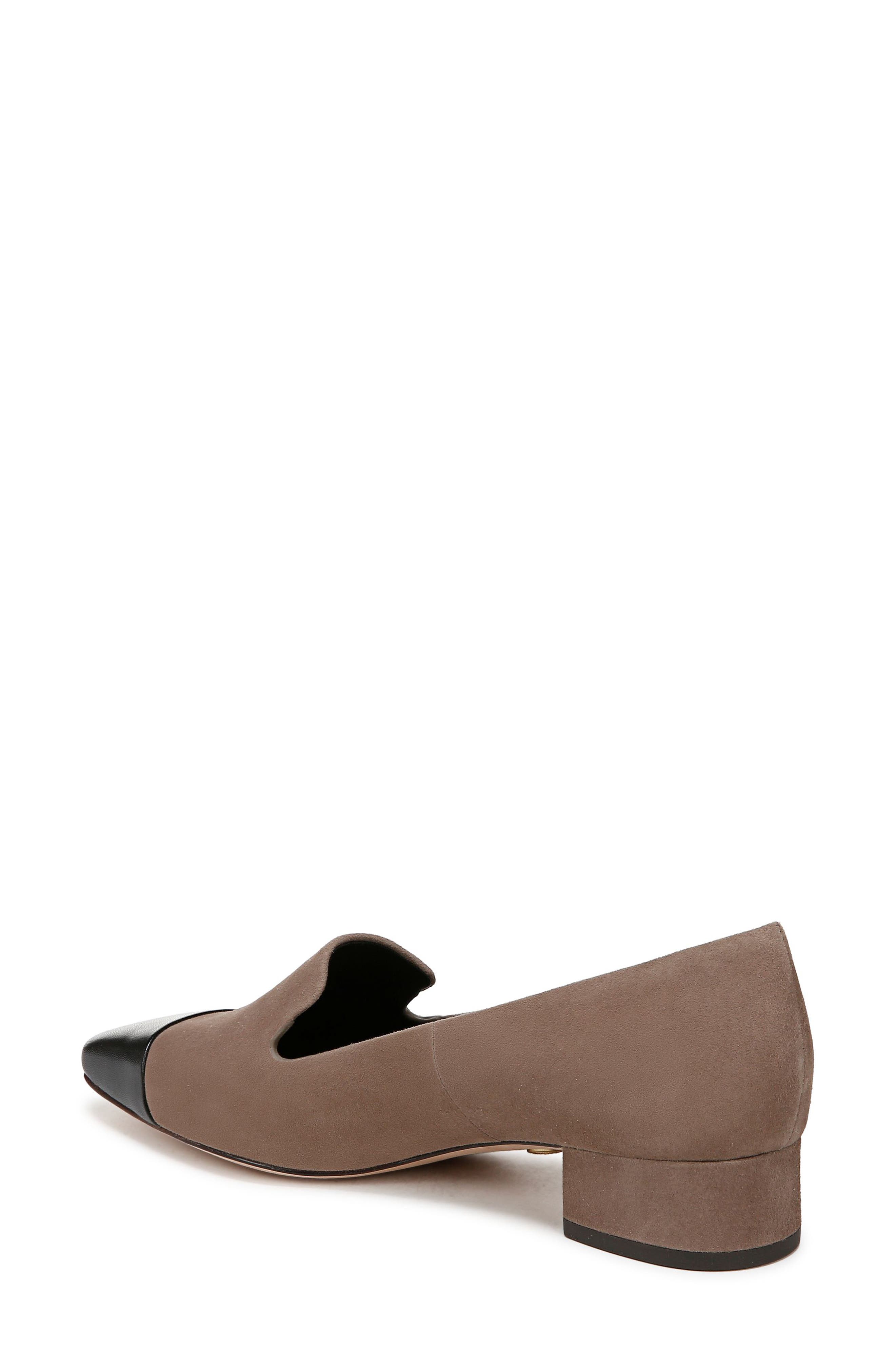 Veronica Beard Cecile Block Heel Loafer, Alternate, color, Taupe/ Black