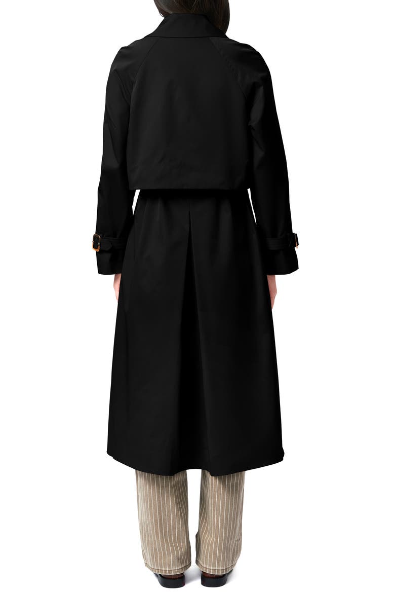 Modern Trench Coat, Alternate, color, BLACK