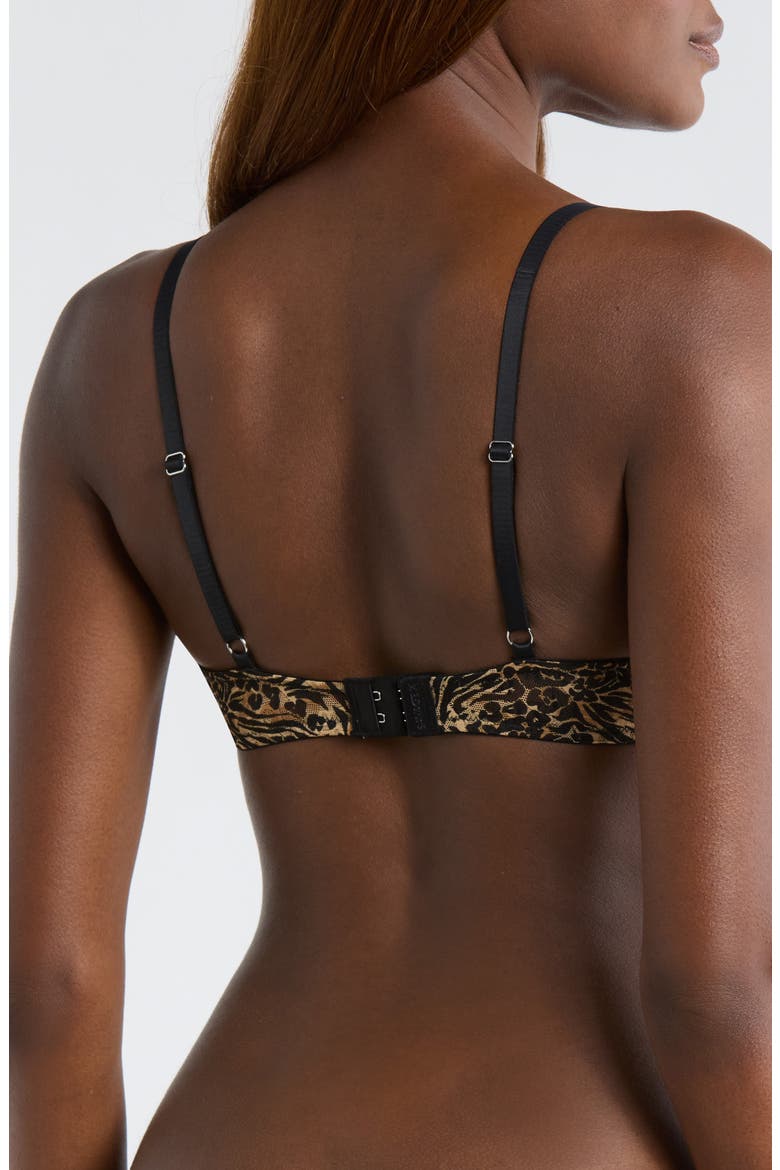 Signature Script Lace Underwire Demi Bra, Alternate, color, CARAMEL BEIGE SAVAGE INSTINCTS