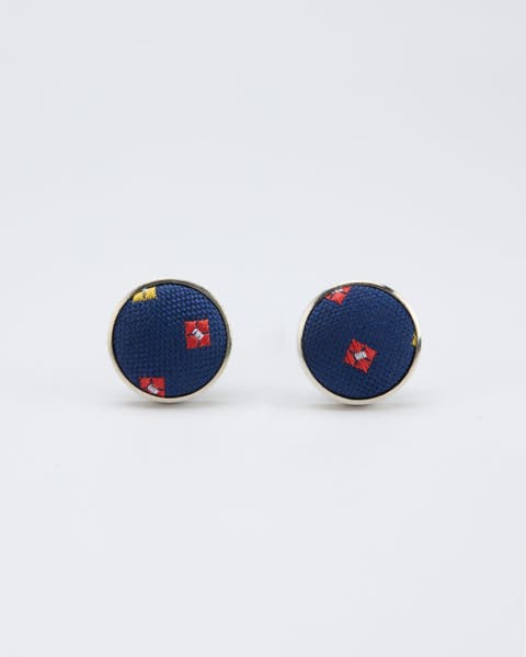 Diamond Blossom Silk Cufflinks