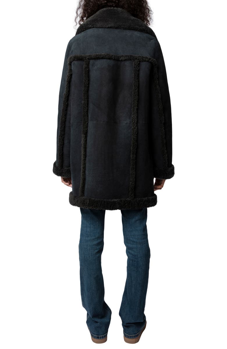 Zadig & Voltaire Laury Genuine Shearling Coat, Alternate, color, 