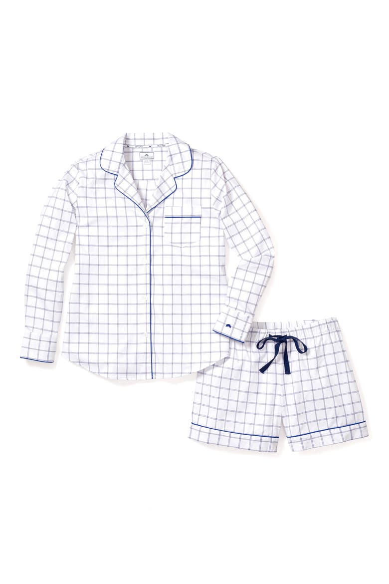 Nantucket Tattersall Short Pajamas, Alternate, color, WHITE