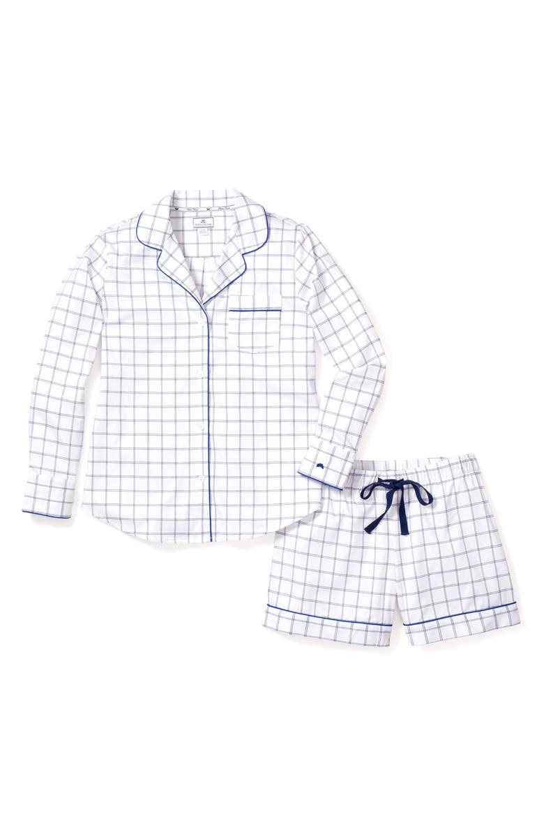 Petite Plume Nantucket Tattersall Short Pajamas, Alternate, color,