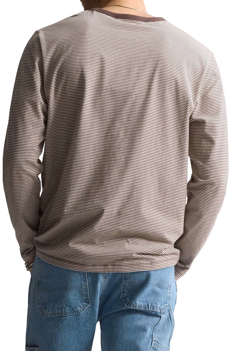 Stripe Ringer Long-Sleeve T-Shirt, Alternate, color, CHOCOLATE MARTINI STRIPE