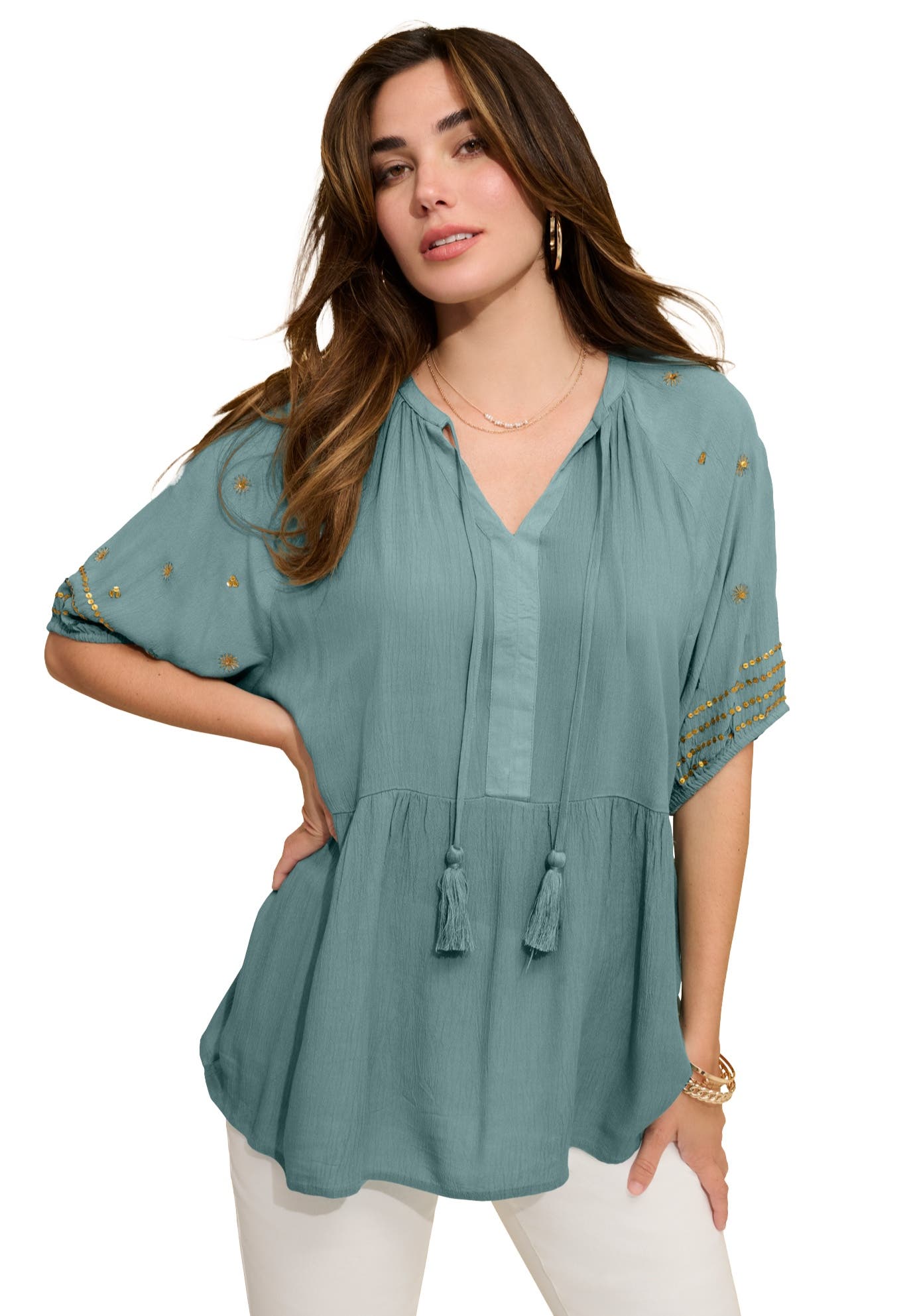 selected COOL SAGE EMBELLISHMENT SLEEVE
