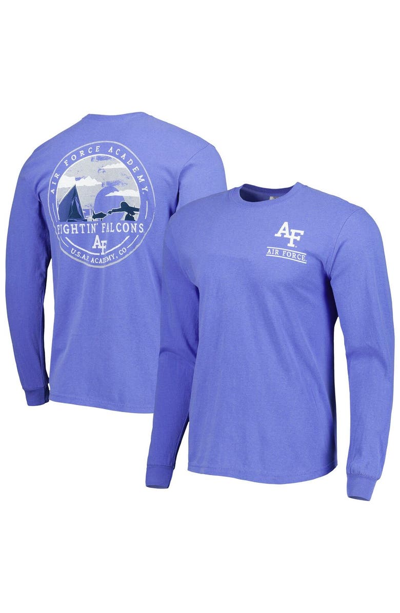 IMAGE ONE Men's Royal Air Force Falcons Circle Campus Scene Long Sleeve T-Shirt, Alternate, color, Royal