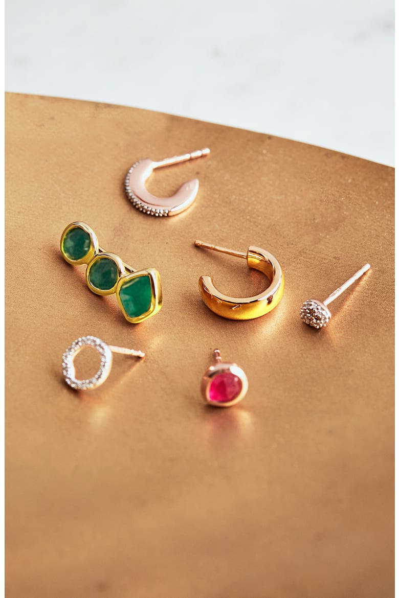 Riva Diamond Circle Stud Earrings (Nordstrom Exclusive), Alternate, color, ROSE GOLD