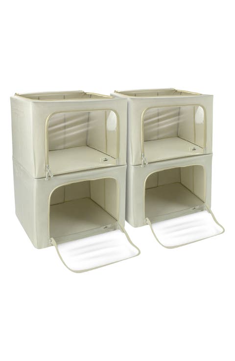 4-Pack Jumbo Foldable Storage Boxes