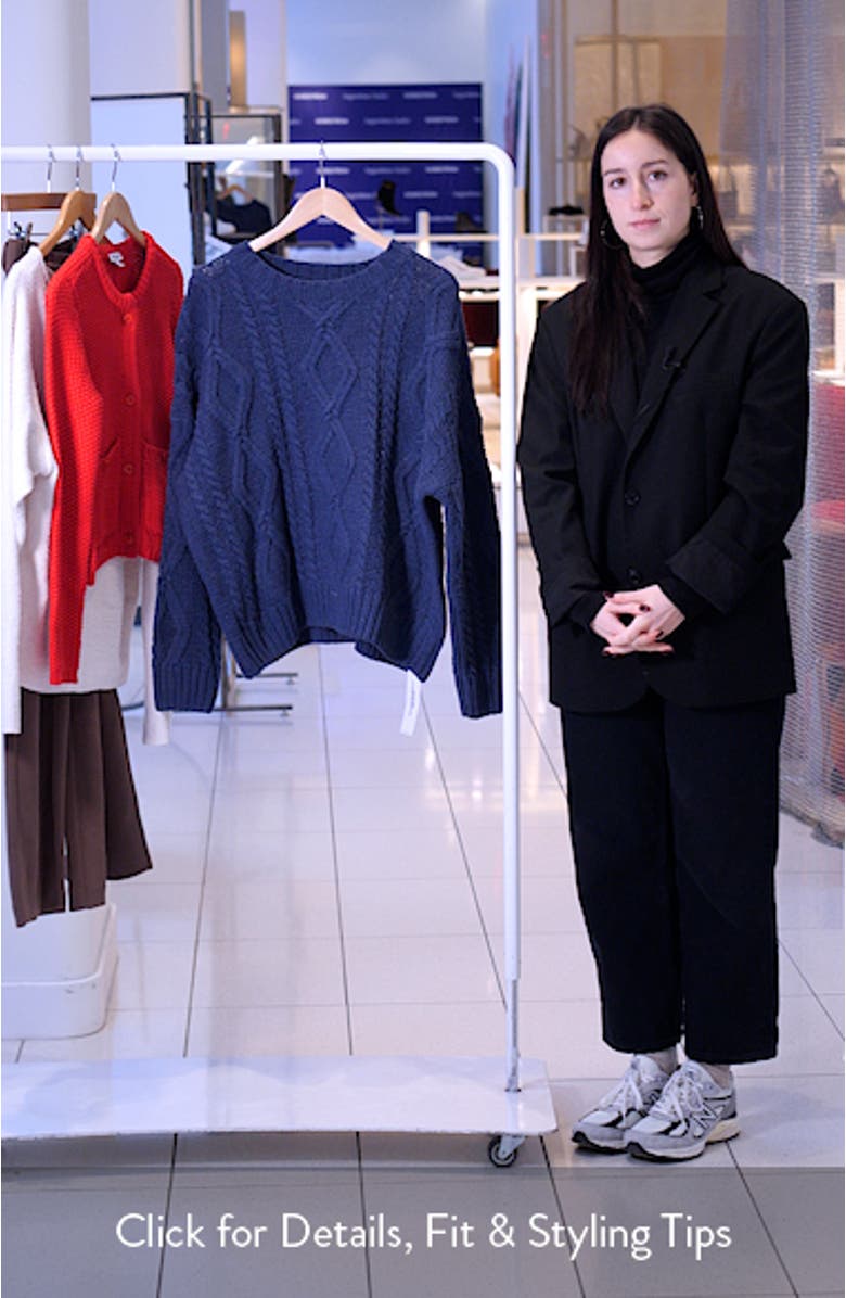 Anaya Oversize Aran Knit Sweater, sales video thumbnail