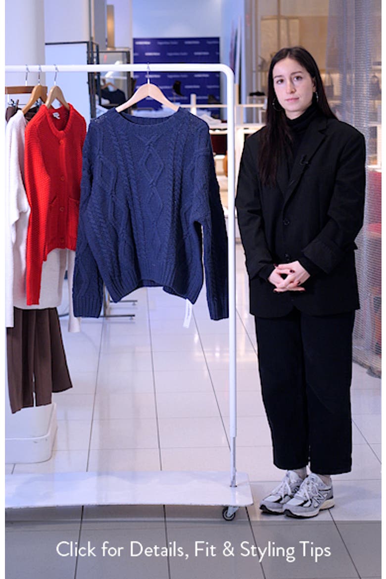Anaya Oversize Aran Knit Sweater video