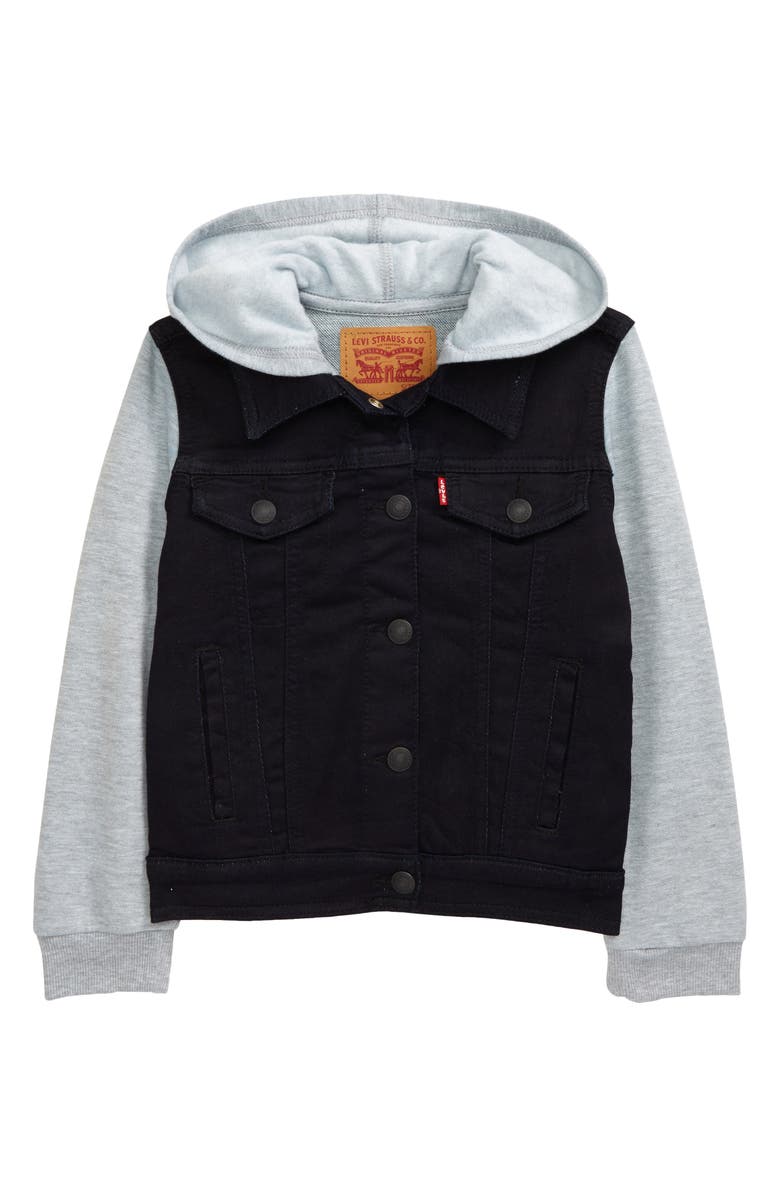 Levi's<sup>®</sup> Hooded Trucker Jacket, Main, color, 