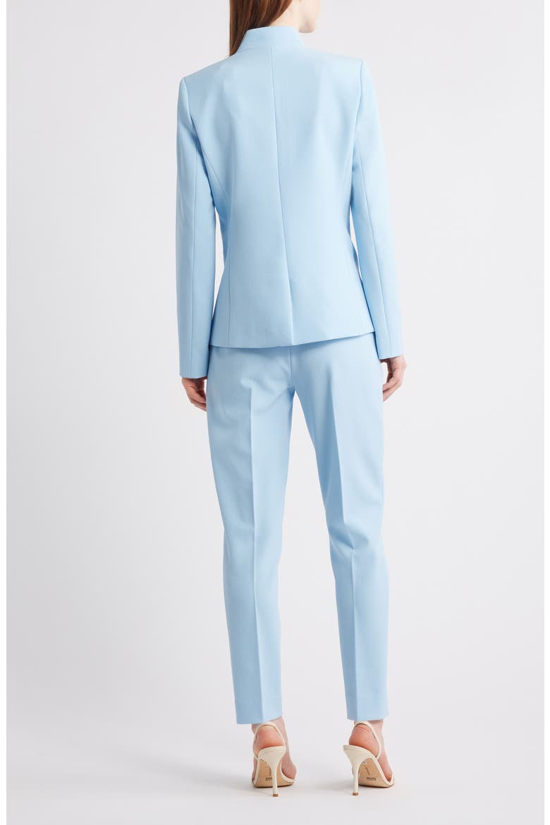 Notch Neck One-Button Jacket, Alternate, color, ICE BLUE