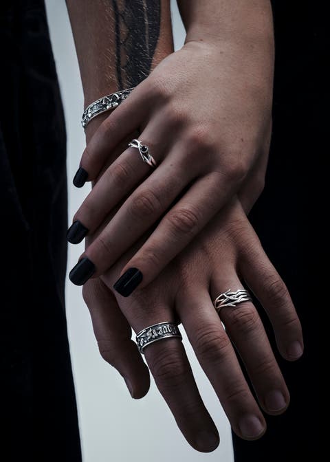 Rosethorn Thick Sterling Silver Ring