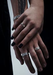 Disturbia Rosethorn Thick Sterling Silver Ring