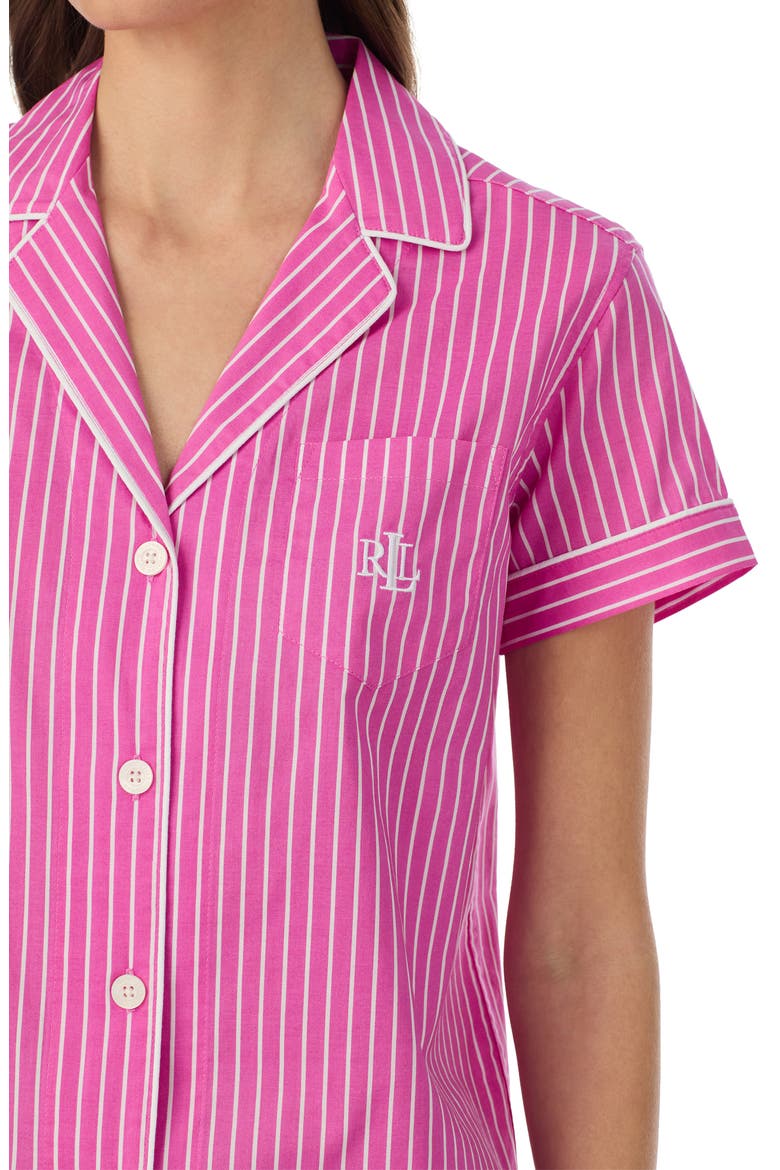 Cotton Blend Boxer Pajamas, Alternate, color, PINK STRIPE