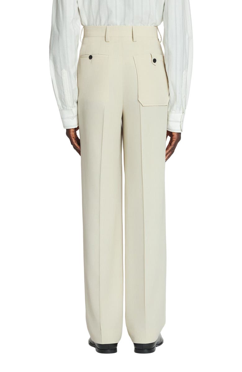 Lanvin LOOSE FIT WOOL-BLEND PANTS, Alternate, color, 