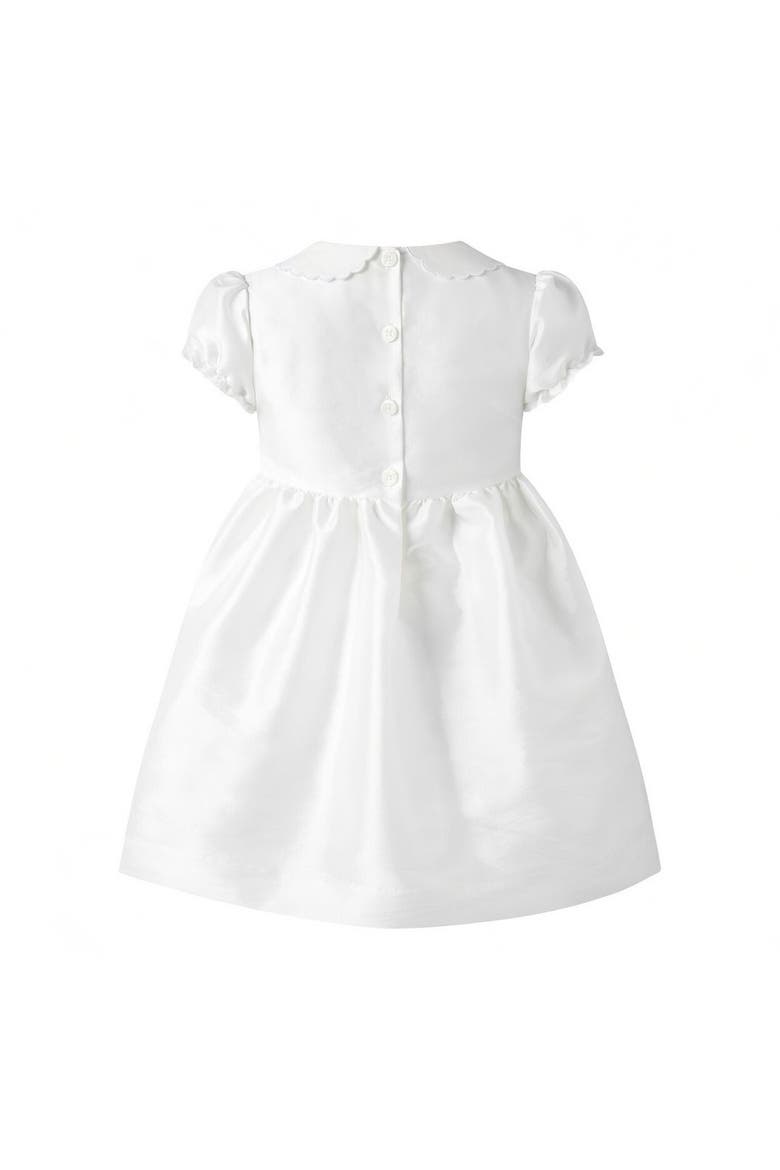 Taffeta Smocked Dress, Alternate, color, White