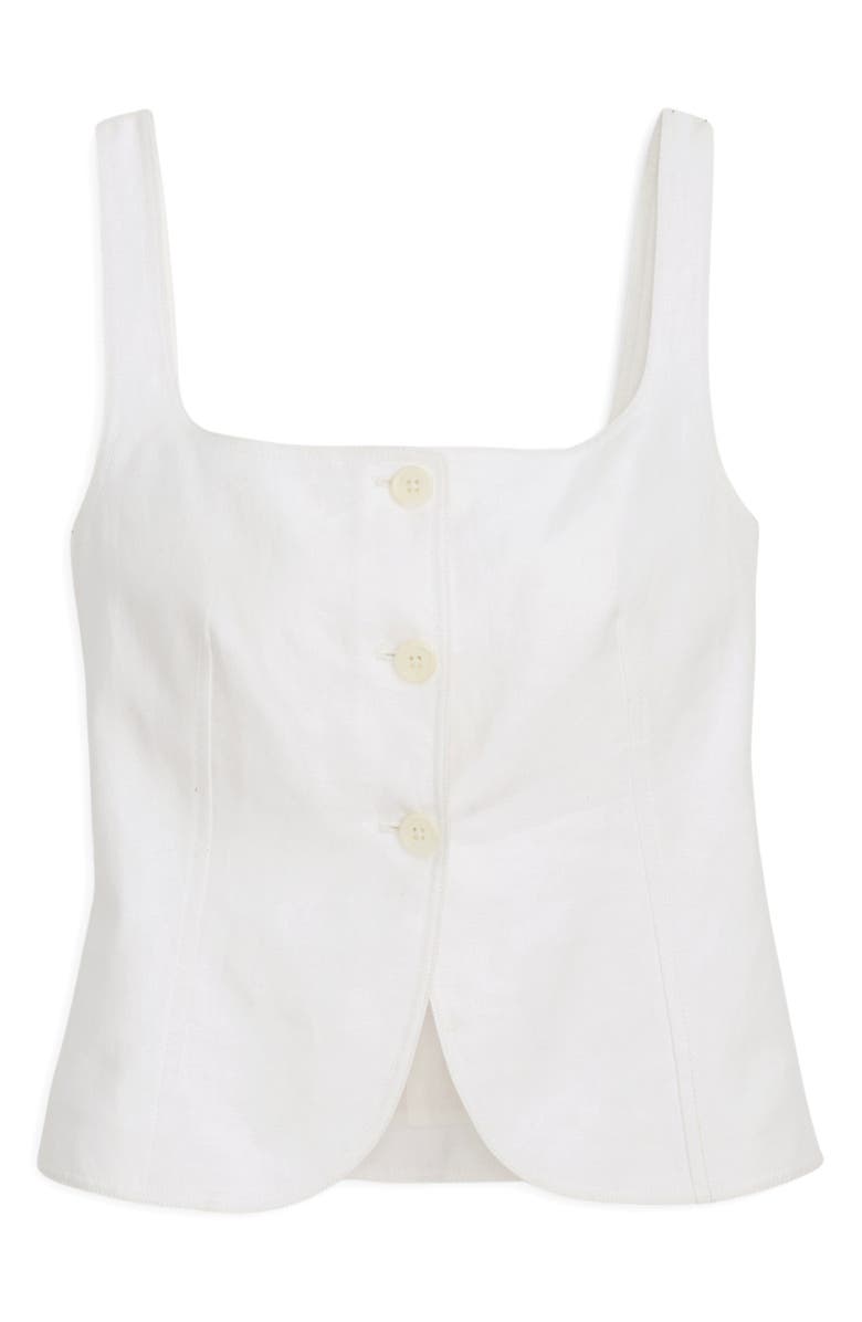 Alex Mill Luna Crop Linen Tank, Alternate, color, Off White
