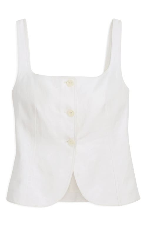 Alex Mill Luna Vest In Linen Off White
