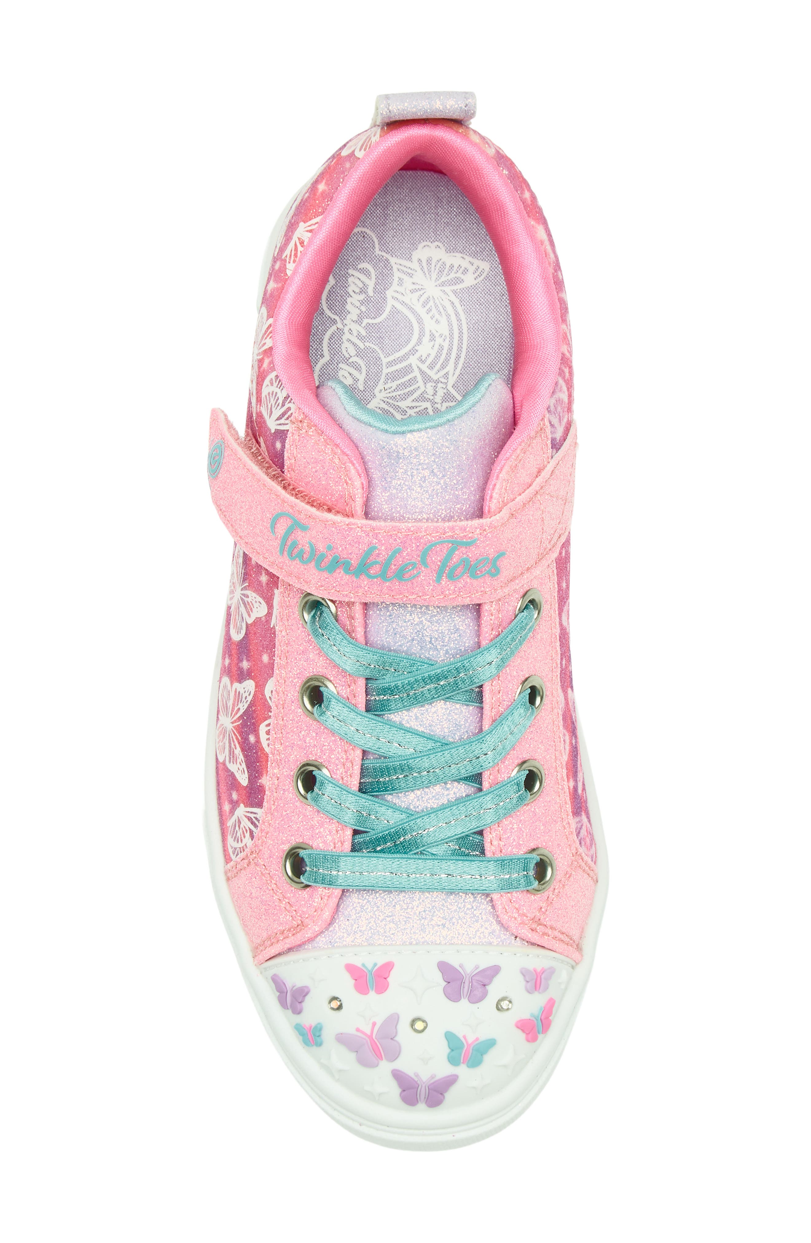 SKECHERS Kids' Rainbow Cloud Light Up Sneaker, Alternate, color, Pink Multi