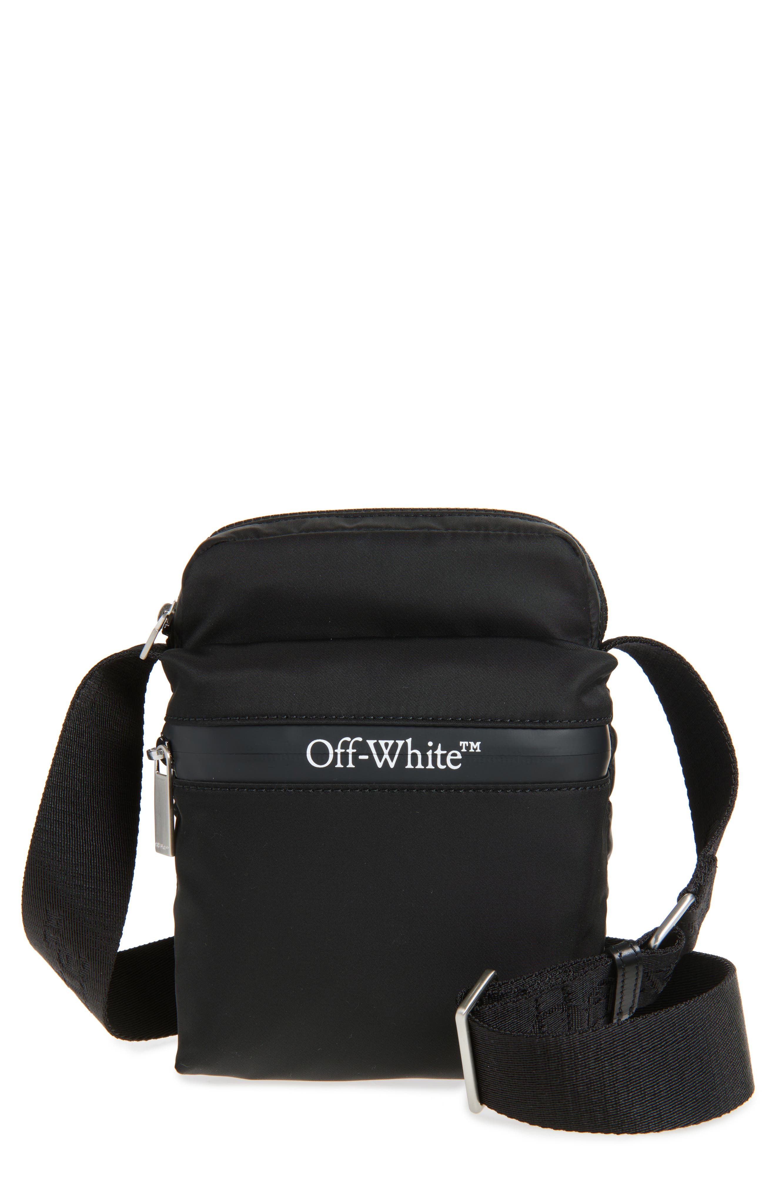 Off-White Outdoor Nylon Crossbody Bag, Main, color, 
