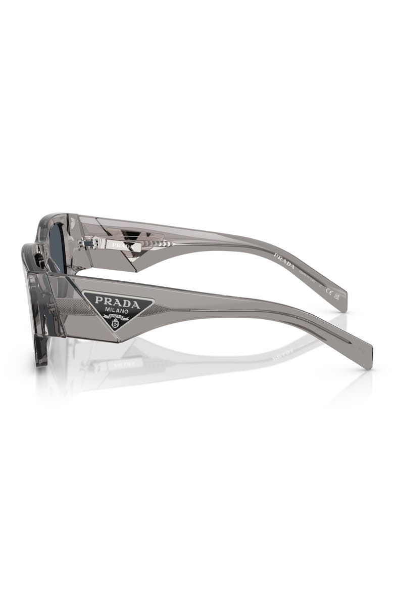 54mm Square Sunglasses, Alternate, color, TRANSPARENT GREY