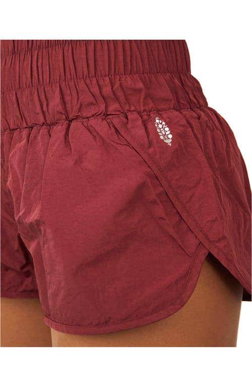 Free People Fp Movement The Way Home Shorts In Burgundy