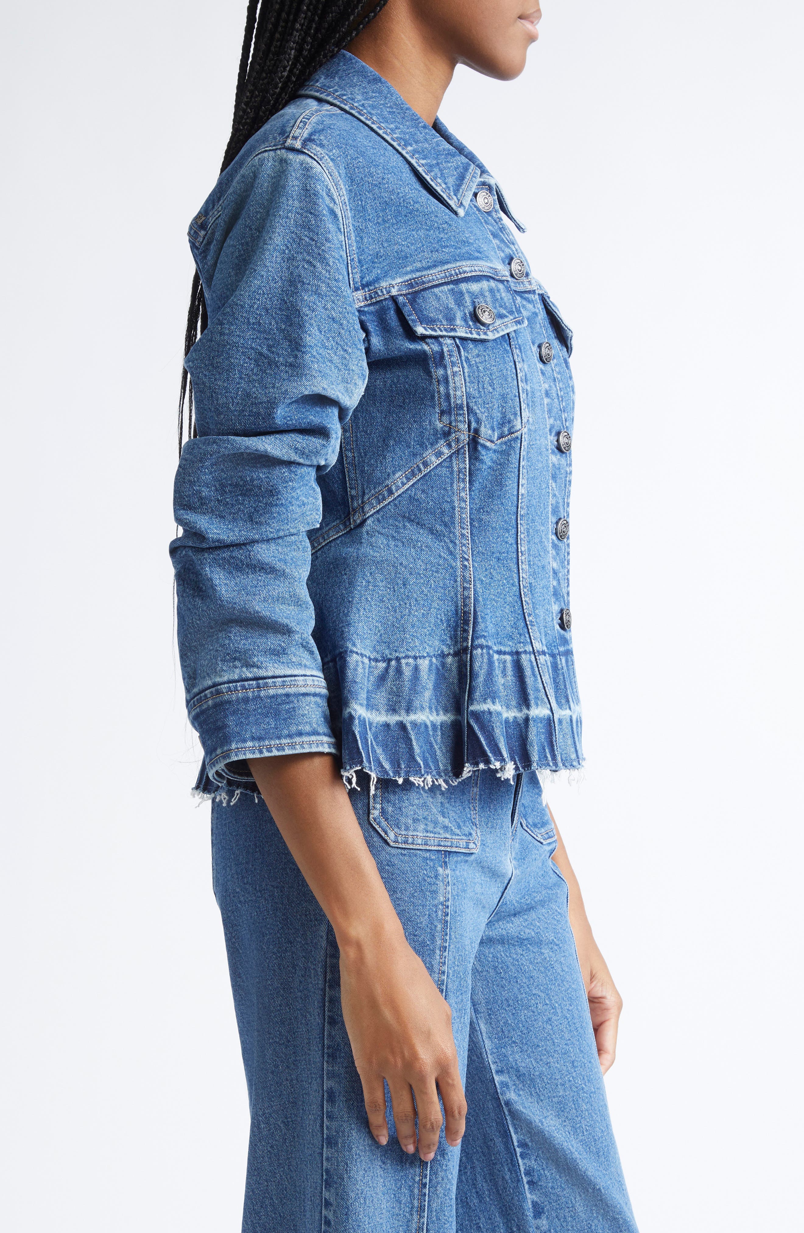 Gina Peplum Denim Jacket (Women) | Nordstrom