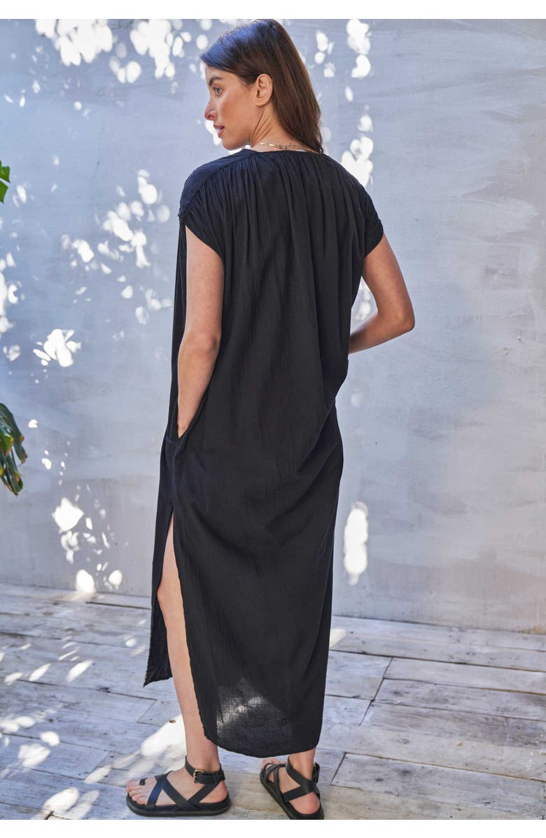 ocean+main Sleeveless Maxi Tunic, Alternate, color, Black