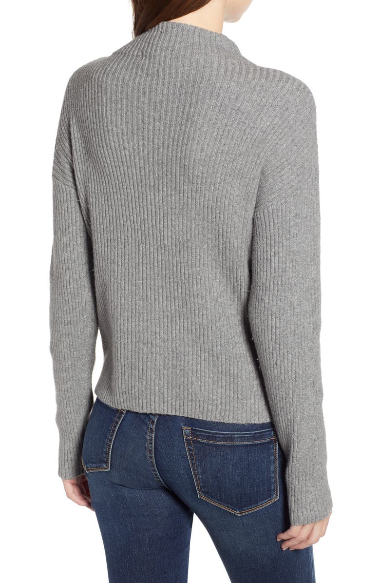 BP. Ribbed Funnel Neck Sweater, Alternate, color, 