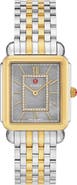 MICHELE Deco II Two-Tone Diamond Quartz Bracelet Watch, 32mm