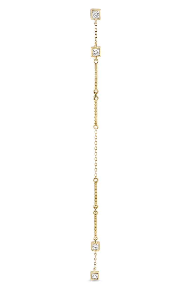 18K Gold Monaco Diamond Linear Drop Earrings (Online Trunk Show), Alternate, color, 18K YELLOW GOLD
