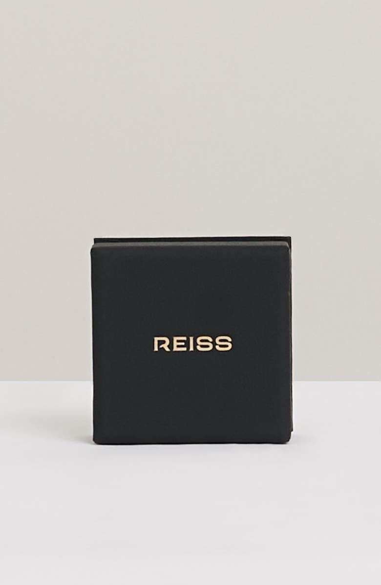 Reiss Mia Modern Cubic Zirconia Hoop Earrings, Alternate, color, Silver Tone/ Clear Crystal