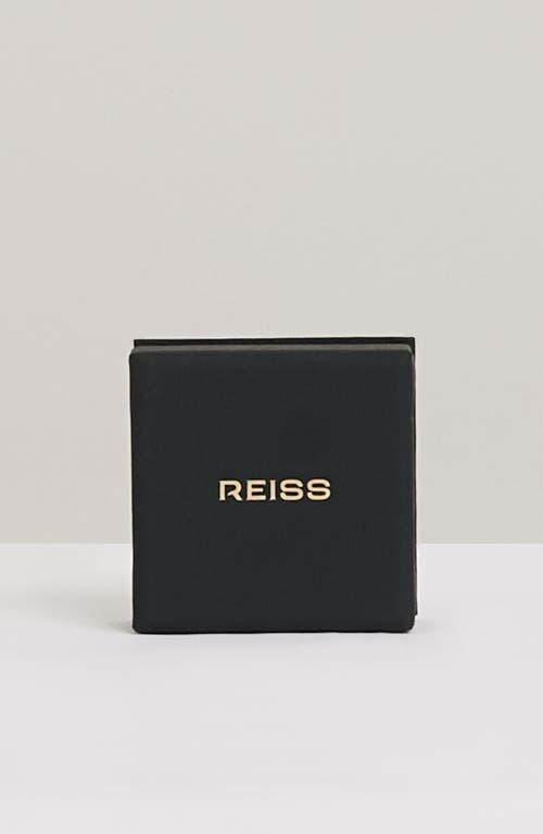 Reiss Mia Modern Cubic Zirconia Hoop Earrings In Silver Tone/clear Crystal