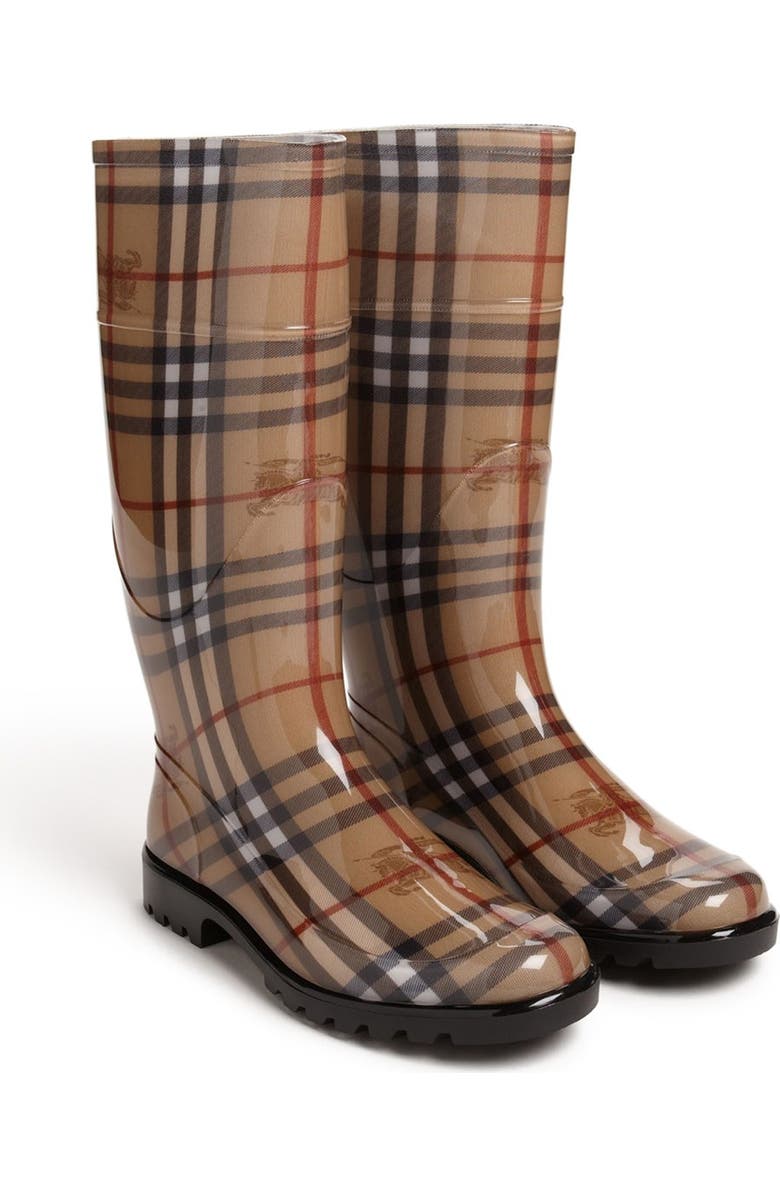 Burberry Tall Rain Boot, Alternate, color,