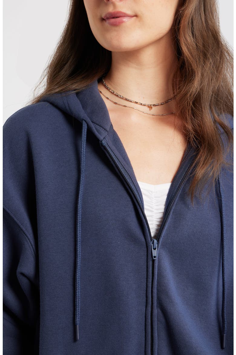 Bubble Zip Hoodie, Alternate, color, NAVY INDIGO
