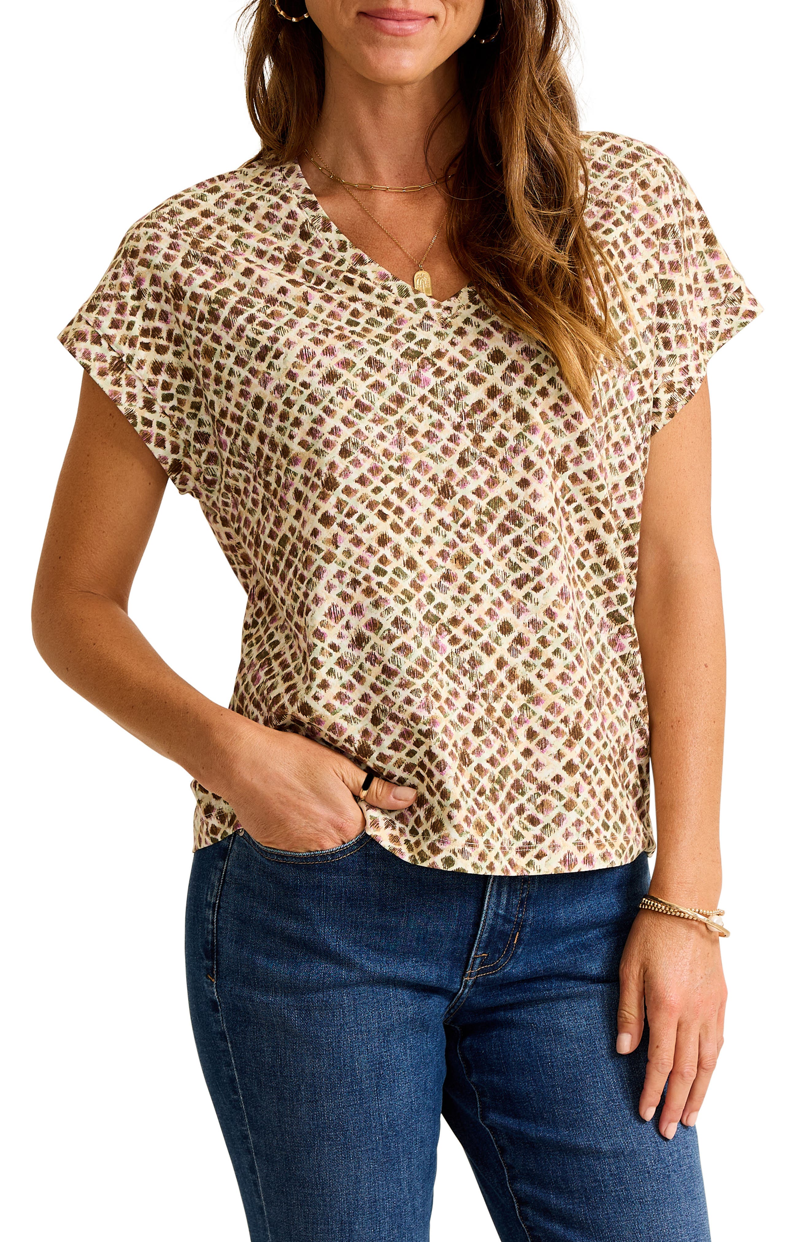 Tommy Bahama Kauai Gemstone Geo V-Neck T-Shirt